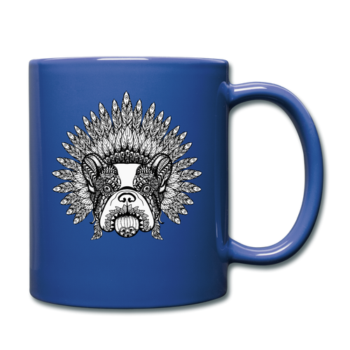 Bulldog Chief - Full Color Mug - royal blue