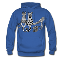 Load image into Gallery viewer, Romantic Cat - Men&#39;s Hoodie - royal blue

