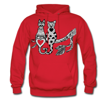 Load image into Gallery viewer, Romantic Cat - Men&#39;s Hoodie - red
