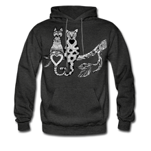 Load image into Gallery viewer, Romantic Cat - Men&#39;s Hoodie - charcoal gray
