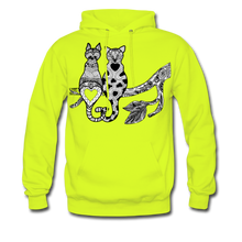 Load image into Gallery viewer, Romantic Cat - Men&#39;s Hoodie - safety green
