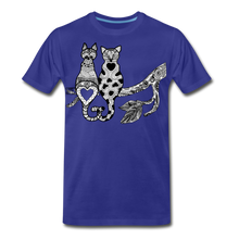 Load image into Gallery viewer, Romantic Cat - Men&#39;s Premium T-Shirt - royal blue
