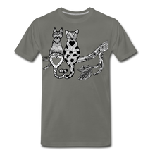 Load image into Gallery viewer, Romantic Cat - Men&#39;s Premium T-Shirt - asphalt gray
