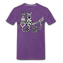 Load image into Gallery viewer, Romantic Cat - Men&#39;s Premium T-Shirt - purple
