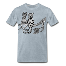 Load image into Gallery viewer, Romantic Cat - Men&#39;s Premium T-Shirt - heather ice blue
