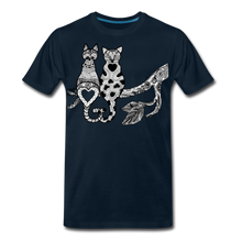 Load image into Gallery viewer, Romantic Cat - Men&#39;s Premium T-Shirt - deep navy
